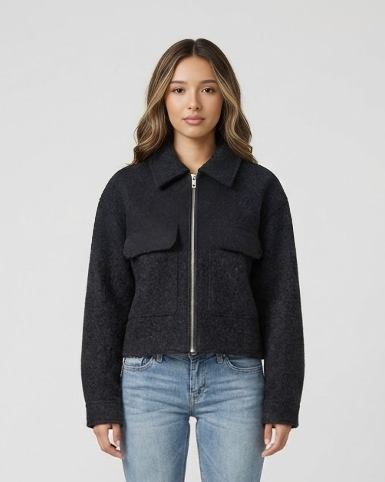 Cropped Wool Jacket