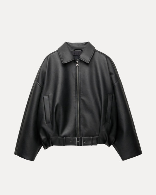 Belted Leather Jacket