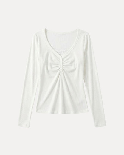 Ruched Henley Top