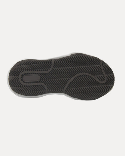 Wave Sole Leather Sneaker – White