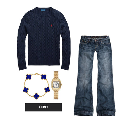 VIRAL OUTFIT  - Navy Crest