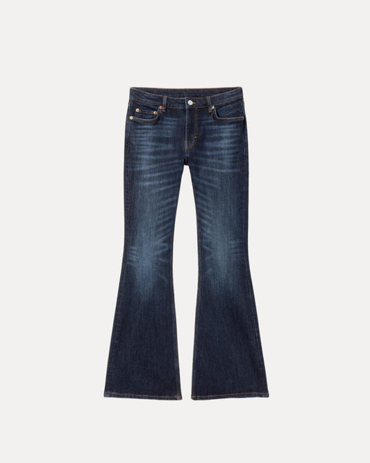 Low-rise slim flared jeans