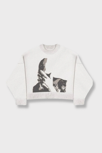Hidden Face Knit Sweater