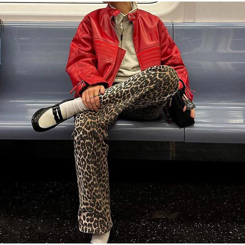 Leopard Print Jeans