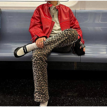 Leopard Print Jeans