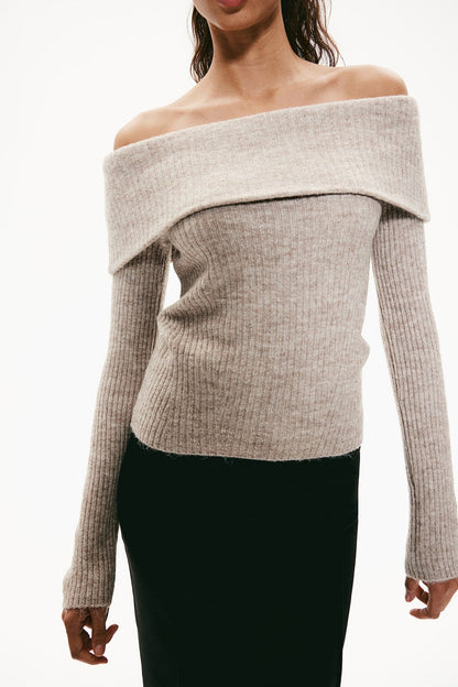 Off-the-shoulder sweater