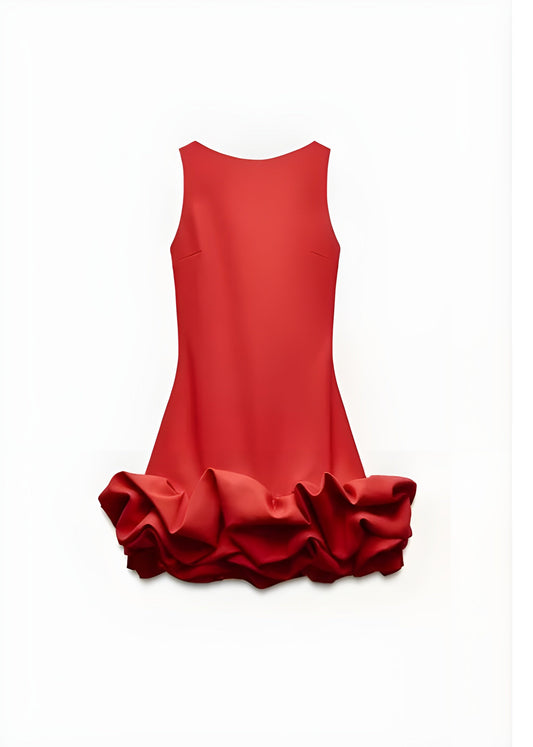 Dress with combined shorts